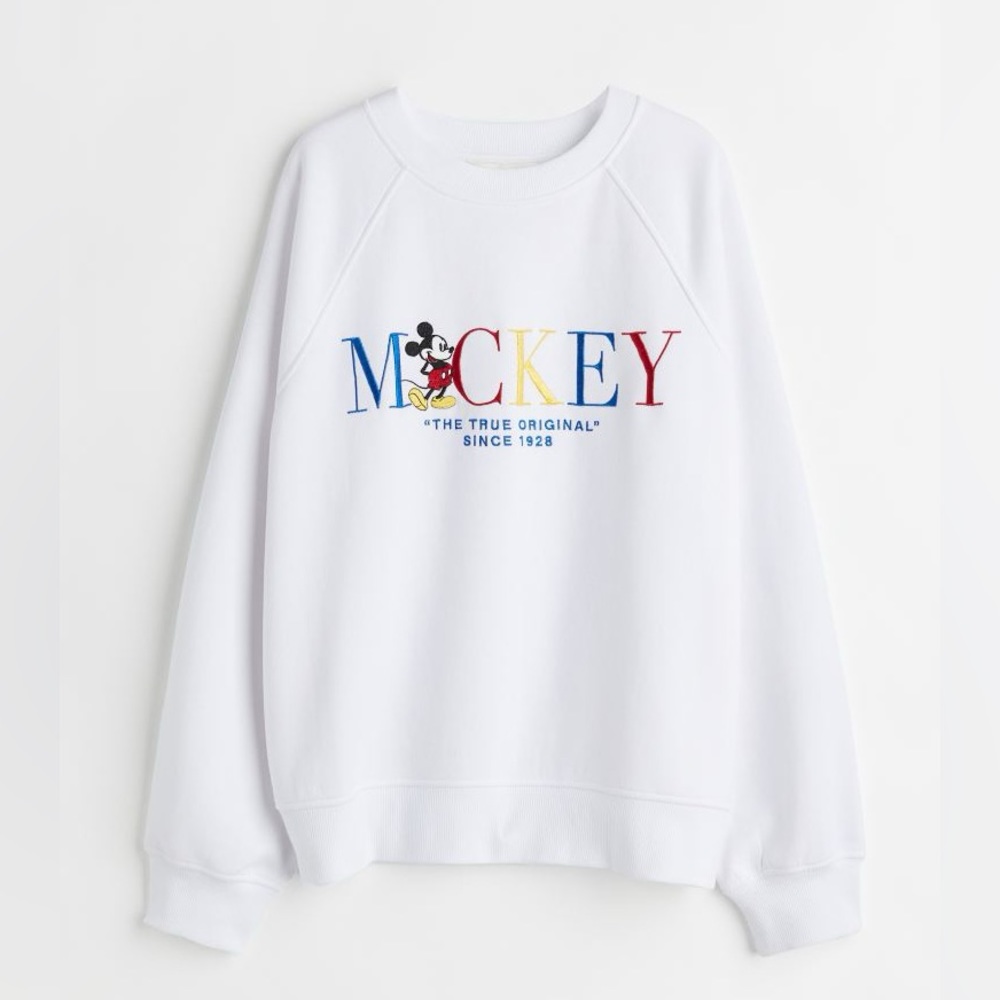H&M White Mickey Sweatshirt!